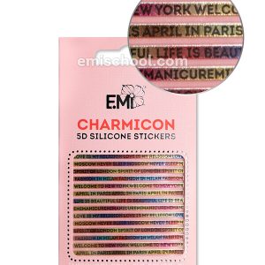 Charmicon 3D Silicone Stickers #103 Words, silikona uzlīmes