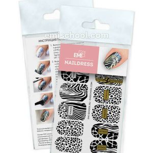 Naildress #46 Zebra and Black Leopard