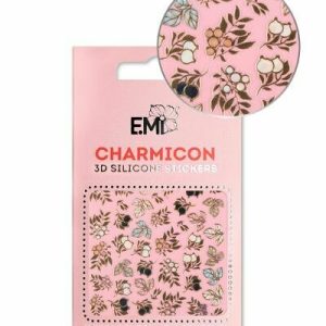 Uzlīmes Charmicon 3D Silicone Stickers #137 Twigs and Berries, silikona