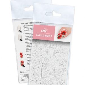 NAILCRUST Pattern Sliders #48 Poppies and Peonies