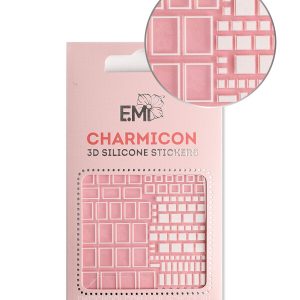 Charmicon 3D Silicone Stickers #161 Squares White