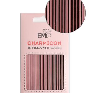 Charmicon 3D Silicone Stickers #162 Lines Black uzlīmes