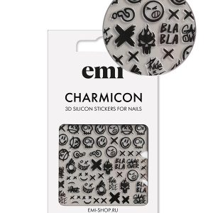 Uzlīmes Charmicon 3D Silicone Stickers #181 Smile, silikona