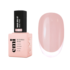 Bāze EMI Base Gel Milk Pink #07, 9 ml kamuflāžas bāze pienaina