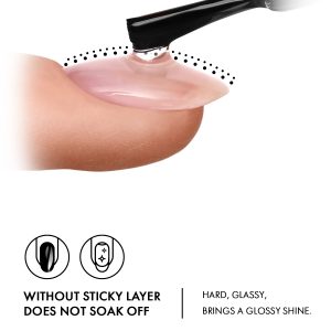 Tops EMI E.MiLac Ultra Shine Top Gel, bez lipīgā slāņa 9 ml