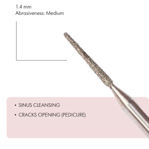 Dimanta frēze, Needle cone-shaped diamond coated rotary file 1.4mm, vidējais abrazīvs