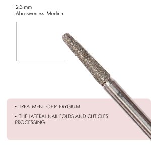 Dimanta frēze,Rounded cone-shaped diamond coated rotary file 2.3 mm, M,vidējais abrazīvs