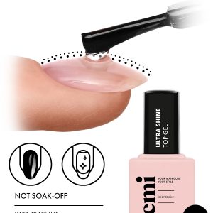Tops EMI E.MiLac Ultra Shine Top Gel, 100 ml, bez lipīgā slāņa