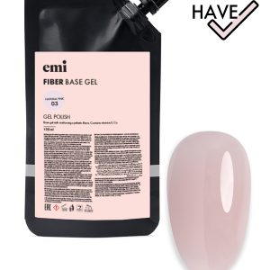 Fiber Base Gel Natural Pink #3 EMI, 100 ml gēllakas bāze (pildāmā)