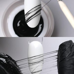 Spider Gel EMI , Black 5 ml gēla krāsa dizainam, melna