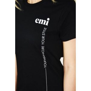 T-shirt black EMI, M izm.