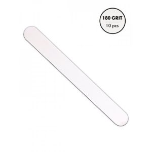 Vienreizlietojamie vīles faili, līmējamie (balti mākslīgajiem nagiem) 180 grit abrazīvs - 10 gab