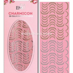 Uzlīmes Charmicon 3D Silicone Stickers Lunula 11 zelts/sudrabs,silikona
