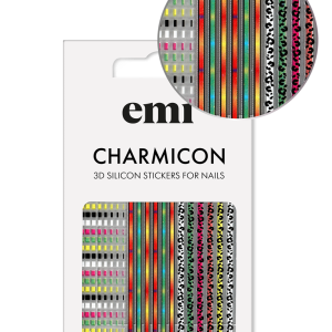 Charmicon 3D Stickers #206 Colored Lines silikona uzlīmes