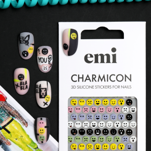 Charmicon 3D Silicone Stickers #197 Colored Smiles
