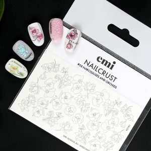 NAILCRUST Pattern Slider #58 Narcissuses and orchids