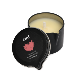 Massage Candle Strawberry 30g, masāžas svece-eļļa