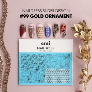 Naildress Slider Design #99 Gold Ornament, slaideri