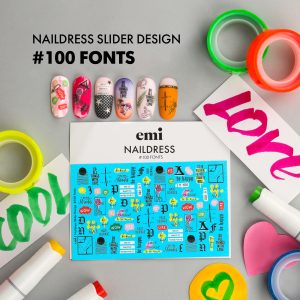 Naildress Slider Design #100 Fonts, slaideri