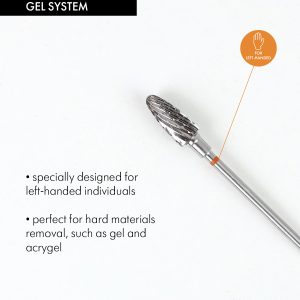 Corn-shaped Carbide Rotary File for Lefties, 6 mm, Medium abrasiveness, karbīda uzgalis kreiļiem