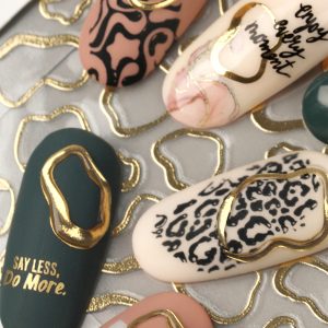 Uzlīmes Charmicon 3D Silicone Stickers #238 Gold splotches, silikona