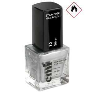 Nail Polish for Stamping #12 Silver, 9 ml, stempinga laka