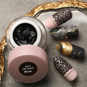 EMI gēla krāsa faktūrām Hilly Gel Paint 001 Black, melna 5g