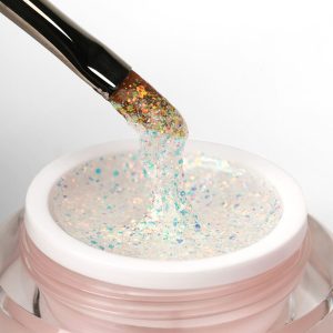 EMI Flicker Gel 15 g, gēls nagu modelēšanai ar spīdumiem