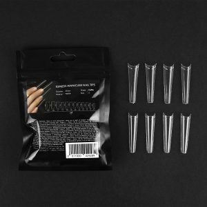 Gēla tipši balerīna, Express manicure nail tips Coffin, izmērs #5, 50 gabali