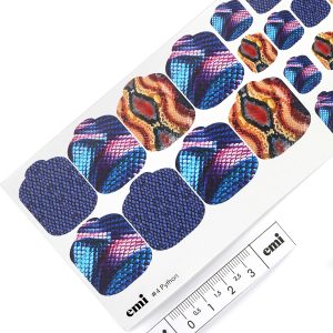 Pedicure Nail Design Wrap #4 Python, dizaina plēves pedikīram