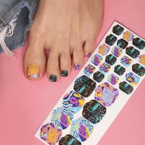Pedicure Nail Design Wrap #5 Street Beat, dizaina plēves pedikīram