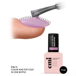 Tops EMI E.MiLac Color Top Muse Style, 9 ml, pienani violets bez lipīgā slāņa