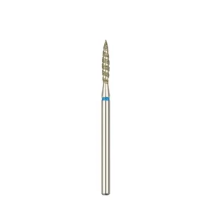 Dimanta frēzes uzgalis - HEAD Diamond rotary file Flame TORNADO sharp, blue 1,8 mm