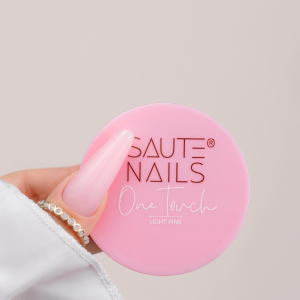 Gēls modelēšanai One Touch Light Pink 50g, Saute Nails kamuflāžas gēls (HARD)