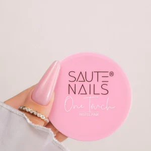 Gēls modelēšanai One Touch Pastel Pink 50g, Saute Nails kamuflāžas gēls (HARD)