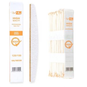 Vīle BASIC NAIL4U, pusmēness 120/150 25 gabali