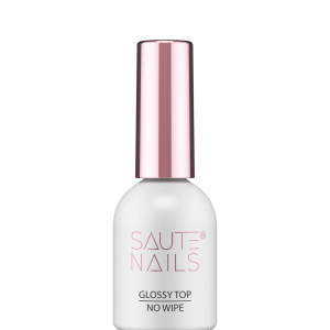 Tops Saute Nails Glossy Top gel No Wipe 8ml, tops bez lipīgā slāņa